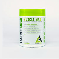 Leagues Ahead Muscle Max creatine monohydrate powder, litchi flavour 300g tub