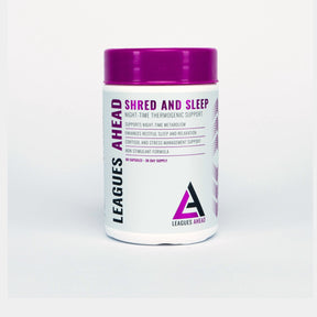 Leagues Ahead Shred and Sleep night-time metabolic capsules, 60 capsule tub